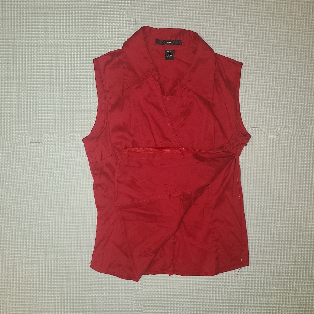 H&M Sleeveless Blouse Red - Picture 5 of 7